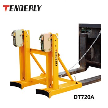 DT720A油桶搬運夾|泰得利DT720A叼扣式叉車專用油桶搬運夾